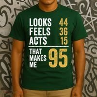 95 Year Old 95th Birthday Golden Vintage Style T-Shirt thumb 3