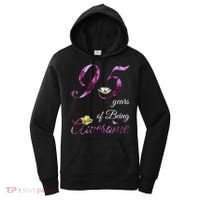95 Year Old Awesome Floral 1929 95th Birthday Purple Flower Style Women's Hoodie thumb 0