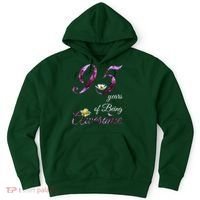 95 Year Old Awesome Floral 1929 95th Birthday Purple Flower Style Hoodie thumb 0