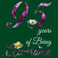 95 Year Old Awesome Floral 1929 95th Birthday Purple Flower Style Apron thumb 3