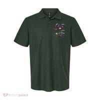 95 Year Old Awesome Floral 1929 95th Birthday Purple Flower Style Polo thumb 0