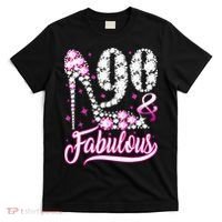 90 Years Old Gifts 90 & Fabulous 90th Birthday Pink Diamond T-Shirt thumb 0