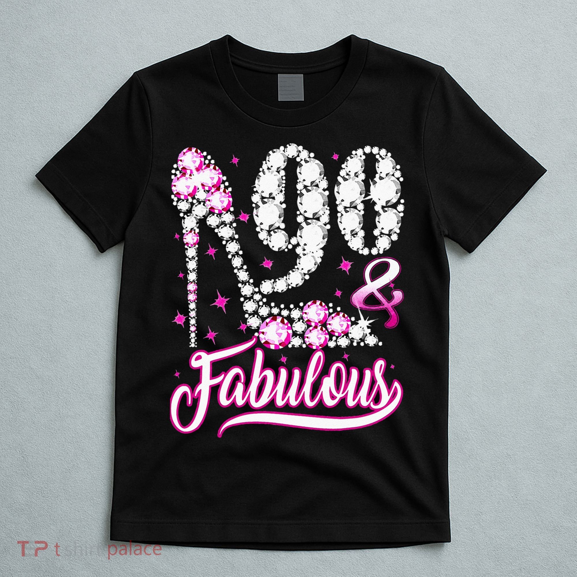90 Years Old Gifts 90 & Fabulous 90th Birthday Pink Diamond T-Shirt
