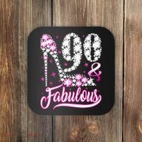 90 Years Old Gifts 90 & Fabulous 90th Birthday Pink Diamond Coaster thumb 0
