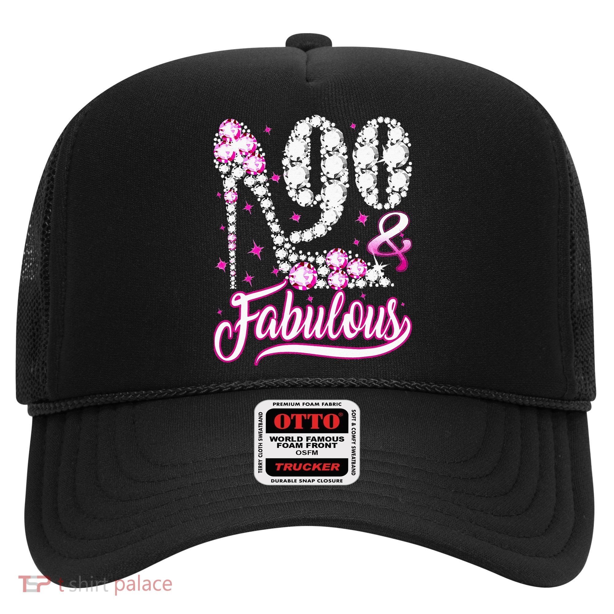 90 Years Old Gifts 90 & Fabulous 90th Birthday Pink Diamond Hat