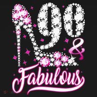 90 Years Old Gifts 90 & Fabulous 90th Birthday Pink Diamond Tank Top thumb 6