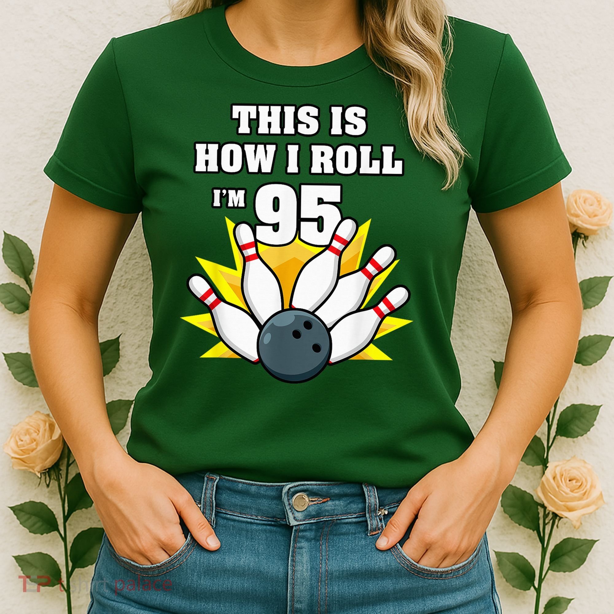 95 Year Old Bowler Bowling 95th Birthday Game Lover Women's T-Shirt