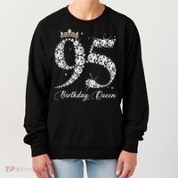 95 Year Old Its My 95th Birthday Queen Diamond Heels Crown Women's Sweatshirt thumb 0