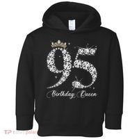 95 Year Old Its My 95th Birthday Queen Diamond Heels Crown Toddler Hoodie thumb 0
