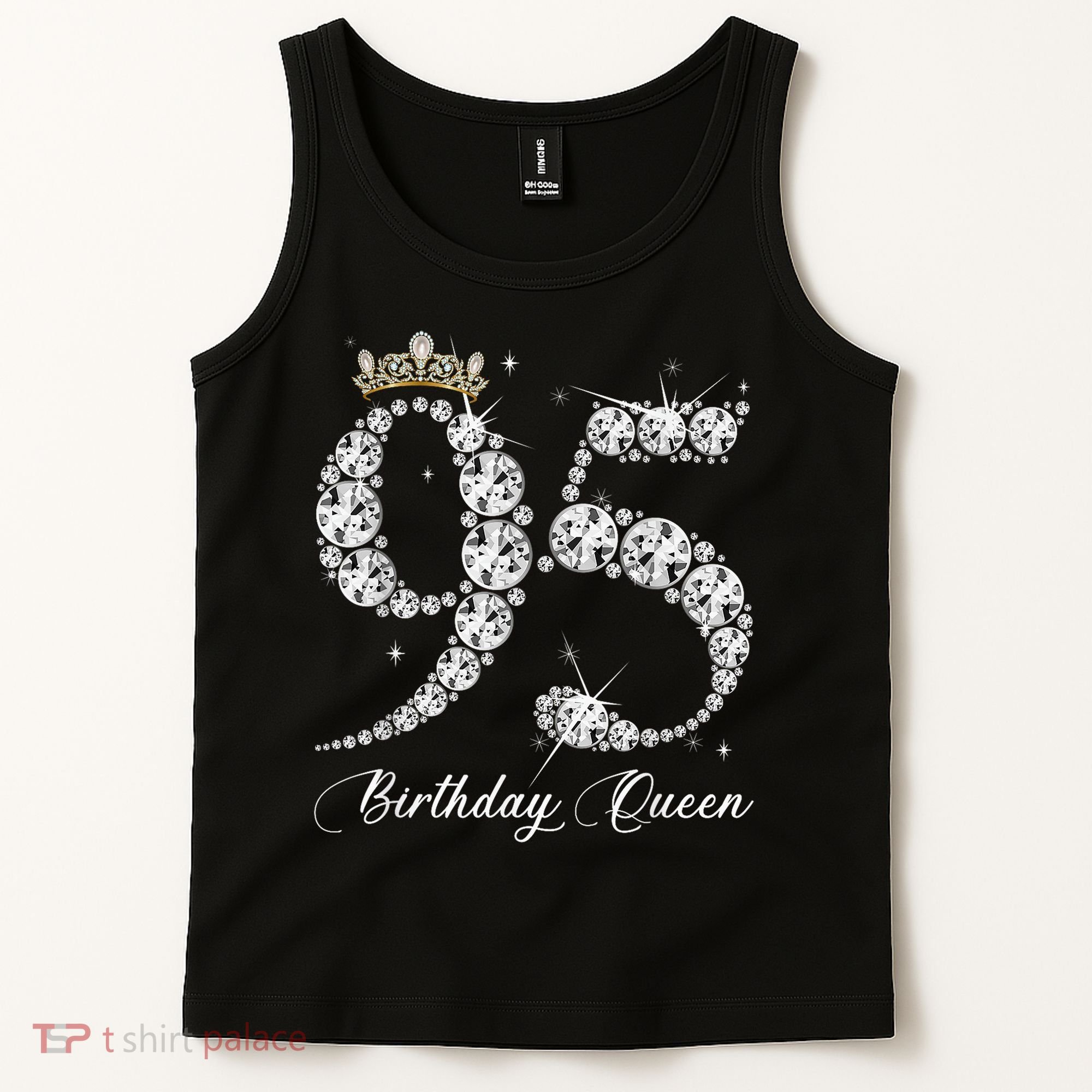 95 Year Old Its My 95th Birthday Queen Diamond Heels Crown Tank Top
