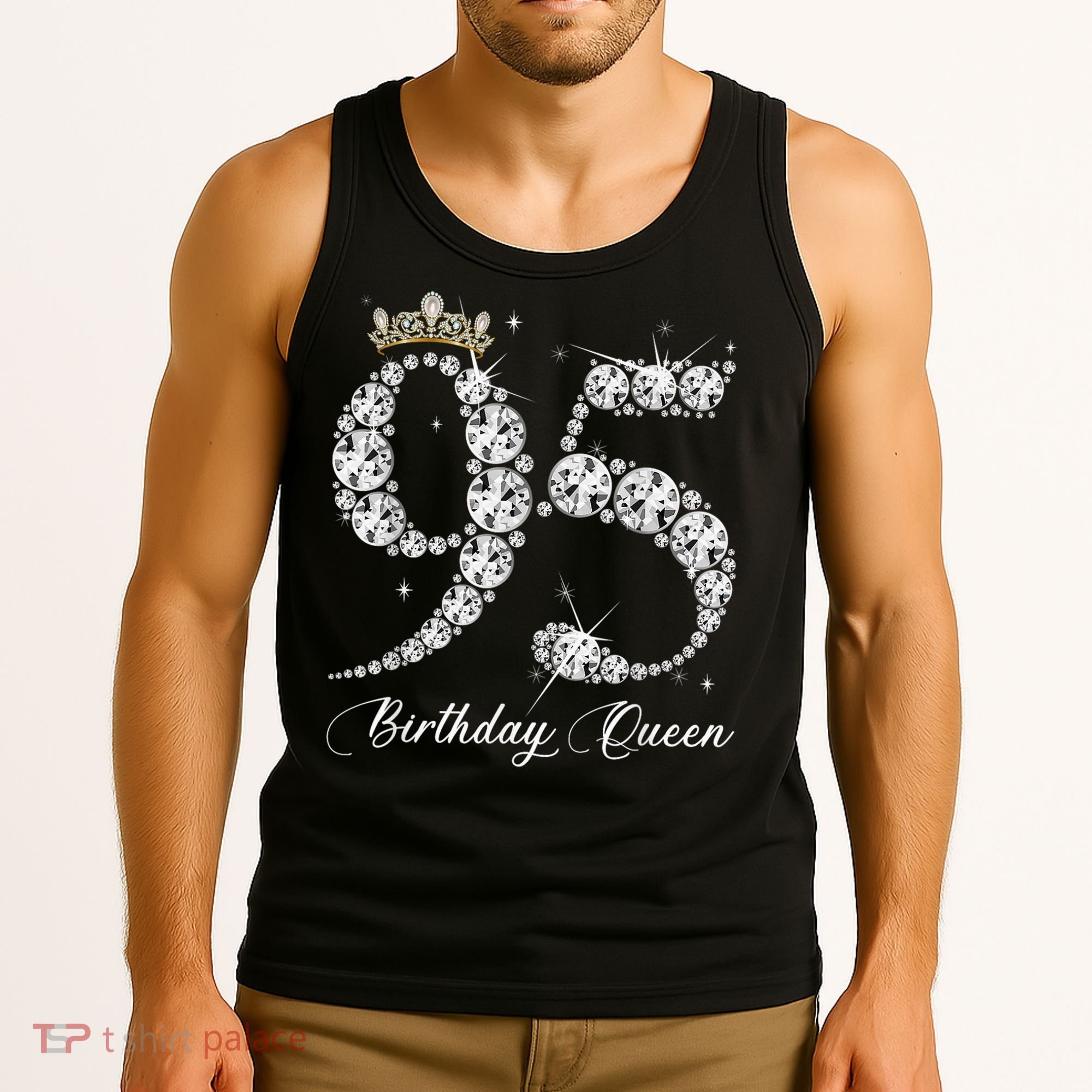 95 Year Old Its My 95th Birthday Queen Diamond Heels Crown Tank Top