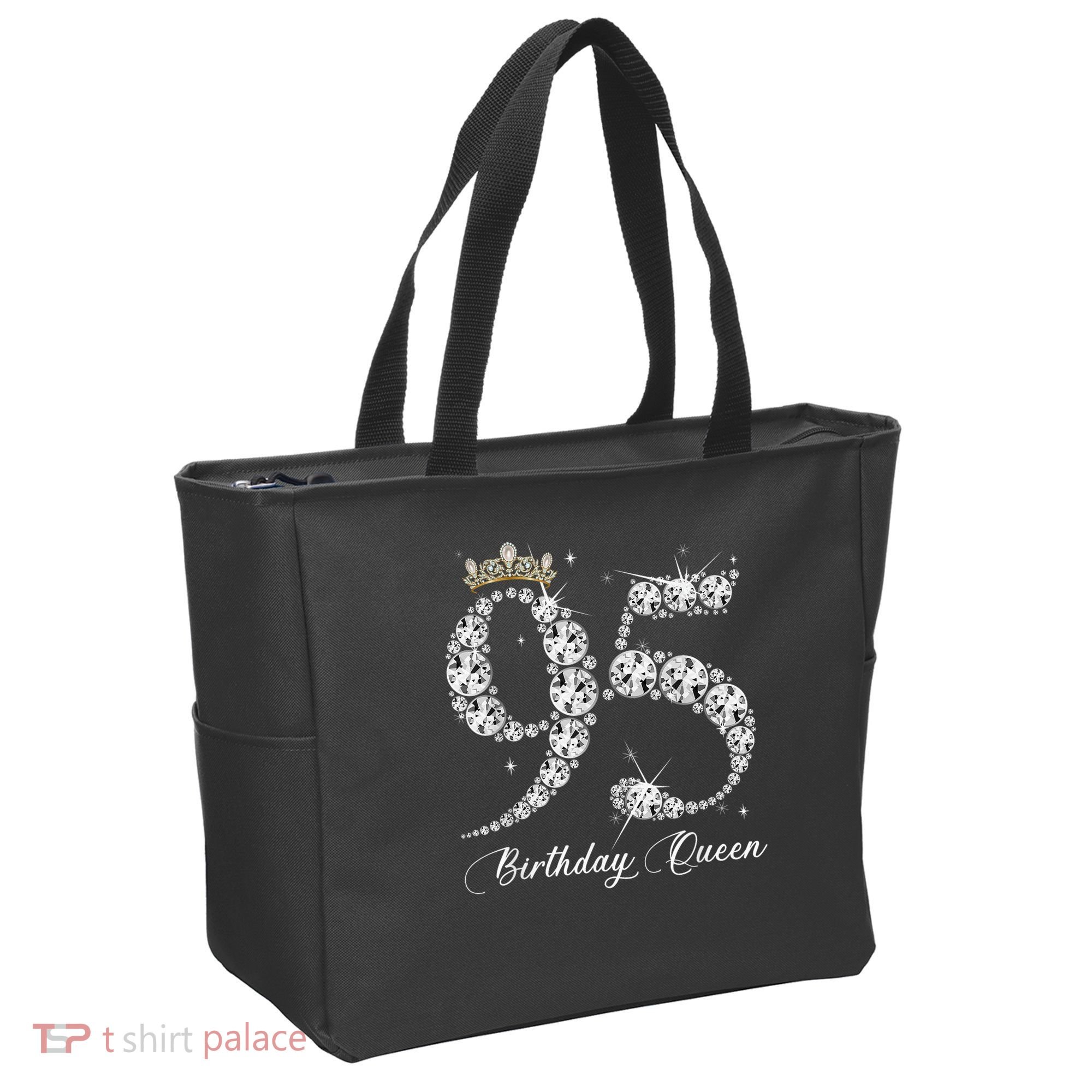95 Year Old Its My 95th Birthday Queen Diamond Heels Crown Tote Bag