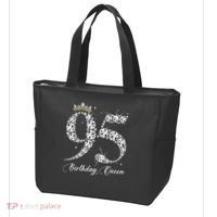 95 Year Old Its My 95th Birthday Queen Diamond Heels Crown Tote Bag thumb 3
