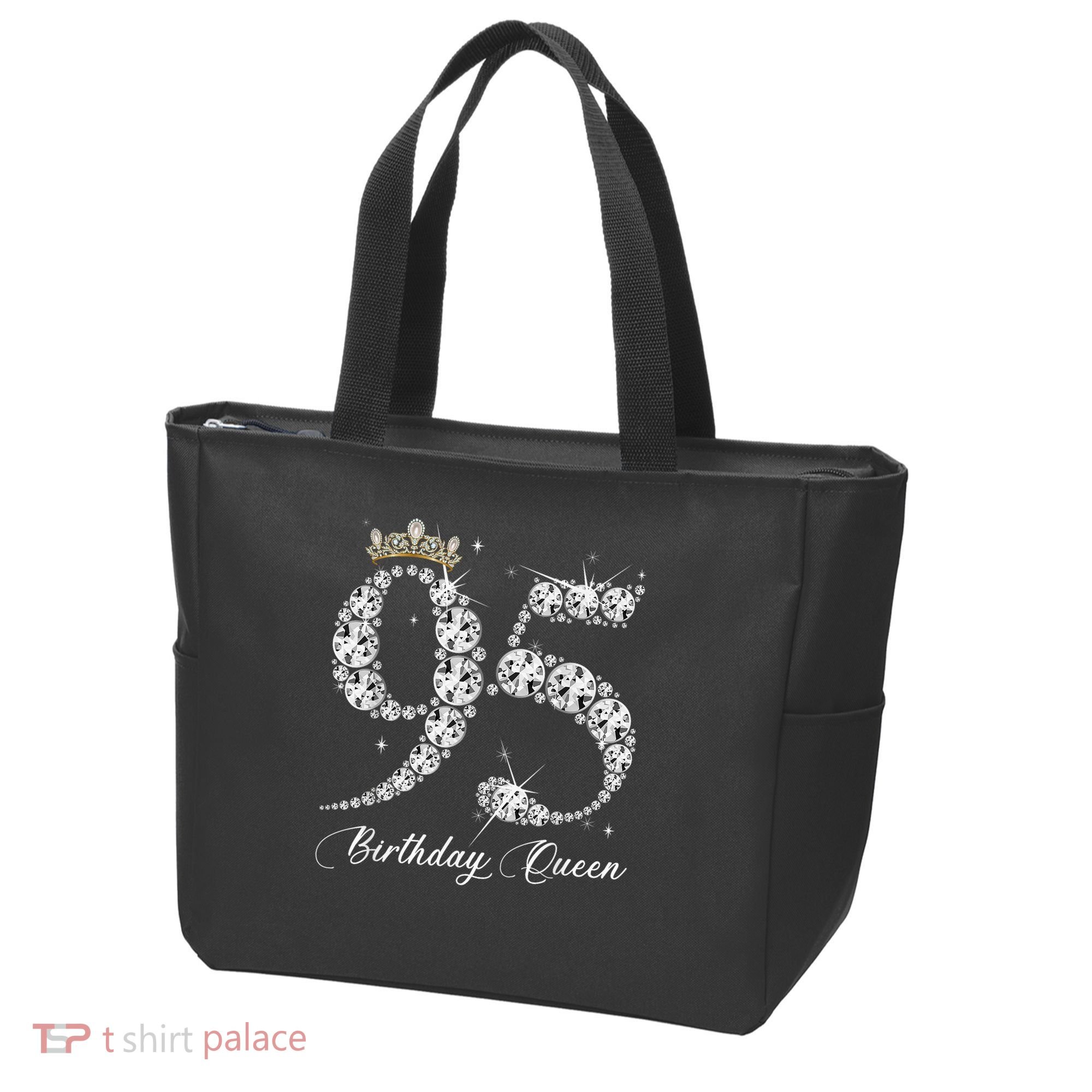 95 Year Old Its My 95th Birthday Queen Diamond Heels Crown Tote Bag