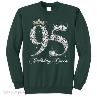 95 Year Old Its My 95th Birthday Queen Diamond Heels Crown Sweatshirt