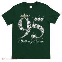 95 Year Old Its My 95th Birthday Queen Diamond Heels Crown T-Shirt thumb 0