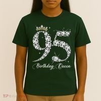 95 Year Old Its My 95th Birthday Queen Diamond Heels Crown T-Shirt thumb 4