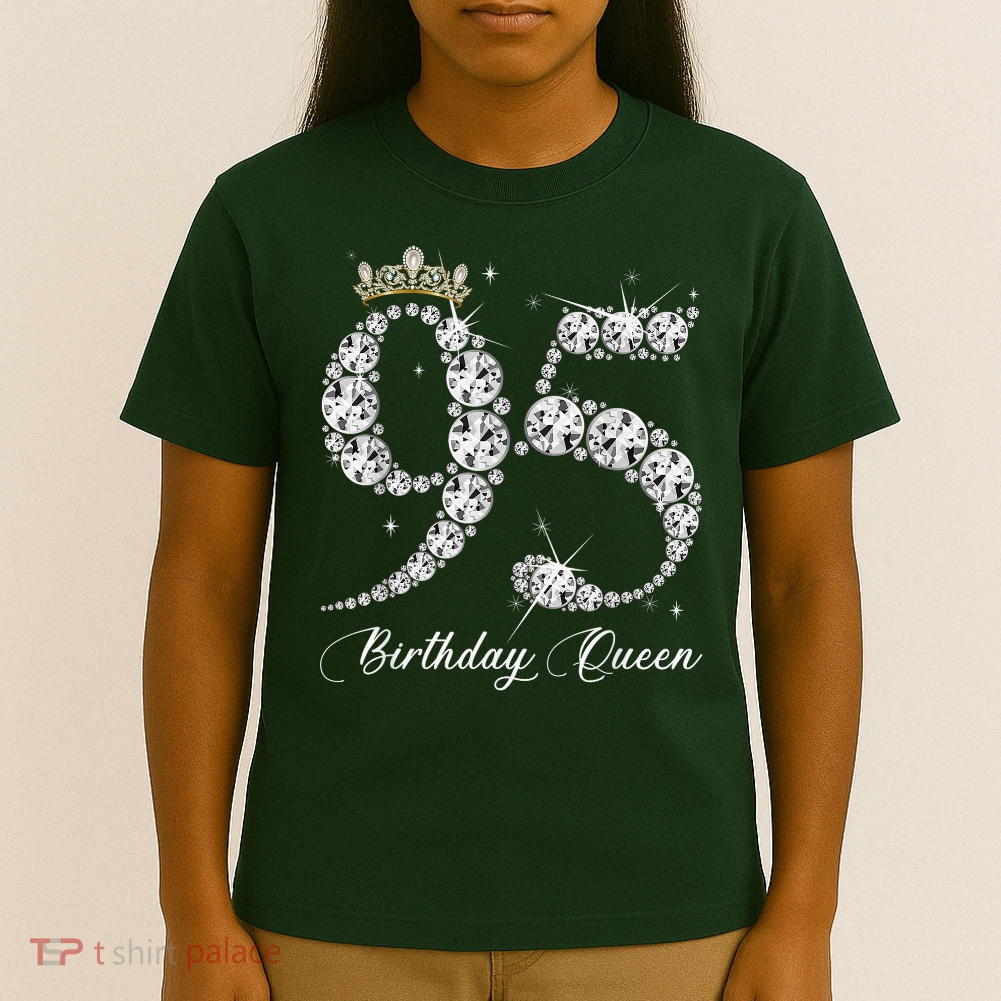 95 Year Old Its My 95th Birthday Queen Diamond Heels Crown T-Shirt