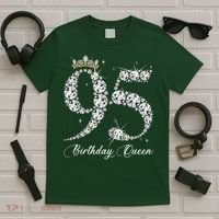 95 Year Old Its My 95th Birthday Queen Diamond Heels Crown T-Shirt thumb 5