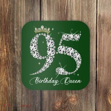 95 Year Old Its My 95th Birthday Queen Diamond Heels Crown Coaster