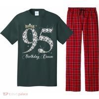 95 Year Old Its My 95th Birthday Queen Diamond Heels Crown Pajama Set thumb 0