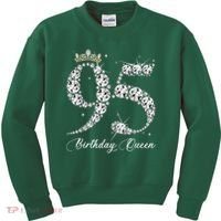 95 Year Old Its My 95th Birthday Queen Diamond Heels Crown Kids Sweatshirt thumb 0