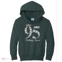 95 Year Old Its My 95th Birthday Queen Diamond Heels Crown Kids Hoodie thumb 0
