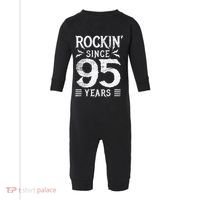 95 Year Old Rocker 95th Birthday Infant Fleece One Piece thumb 0