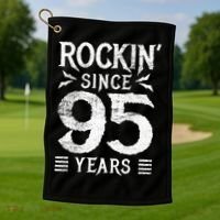 95 Year Old Rocker 95th Birthday Golf Towel thumb 1