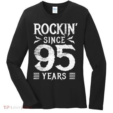 95 Year Old Rocker 95th Birthday Women's Long Sleeve Shirt