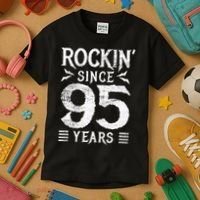 95 Year Old Rocker 95th Birthday Kids T-Shirt thumb 3