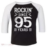 95 Year Old Rocker 95th Birthday Toddler Fine Jersey T-Shirt thumb 0
