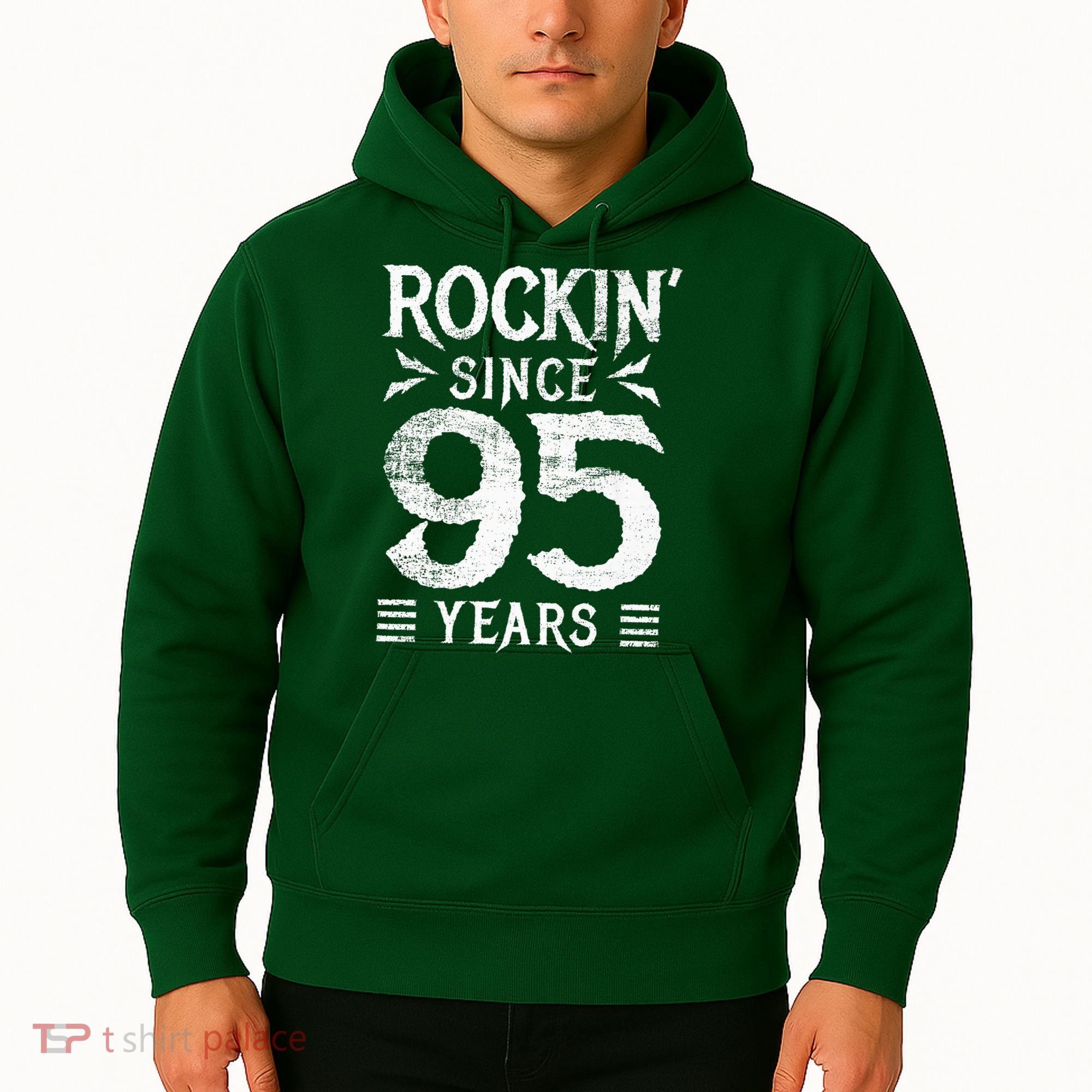 95 Year Old Rocker 95th Birthday Hoodie