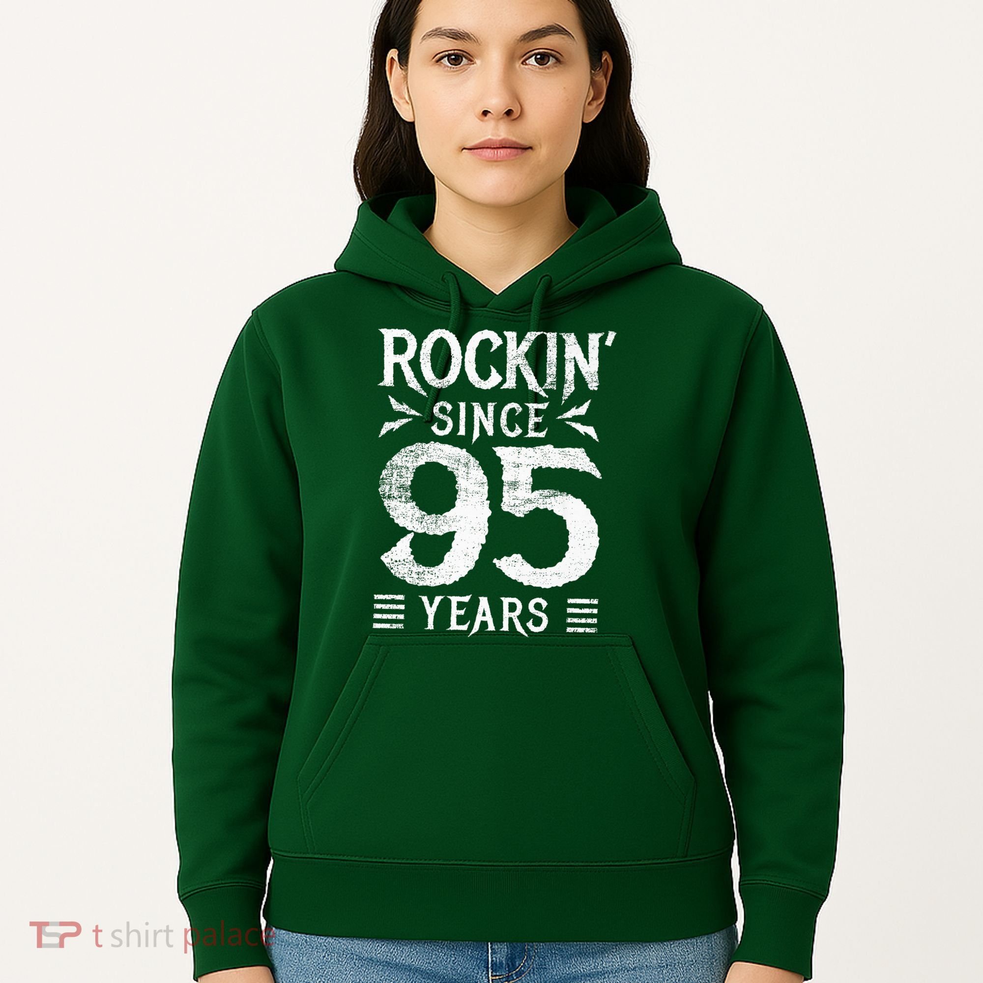 95 Year Old Rocker 95th Birthday Hoodie