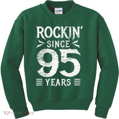 95 Year Old Rocker 95th Birthday Kids Sweatshirt