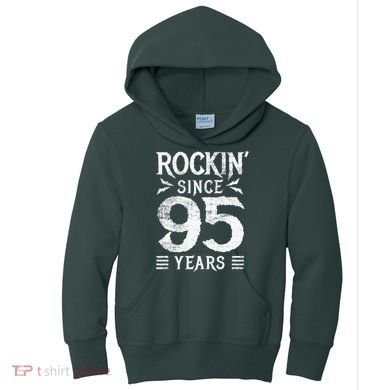 95 Year Old Rocker 95th Birthday Kids Hoodie