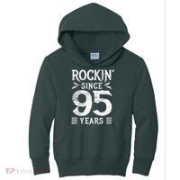 95 Year Old Rocker 95th Birthday Kids Hoodie thumb 0