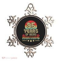 95 Years Of Being Awesome 95 Years Old 95th Birthday Retro Ornament thumb 0