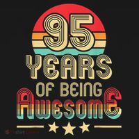 95 Years Of Being Awesome 95 Years Old 95th Birthday Retro Ornament thumb 1