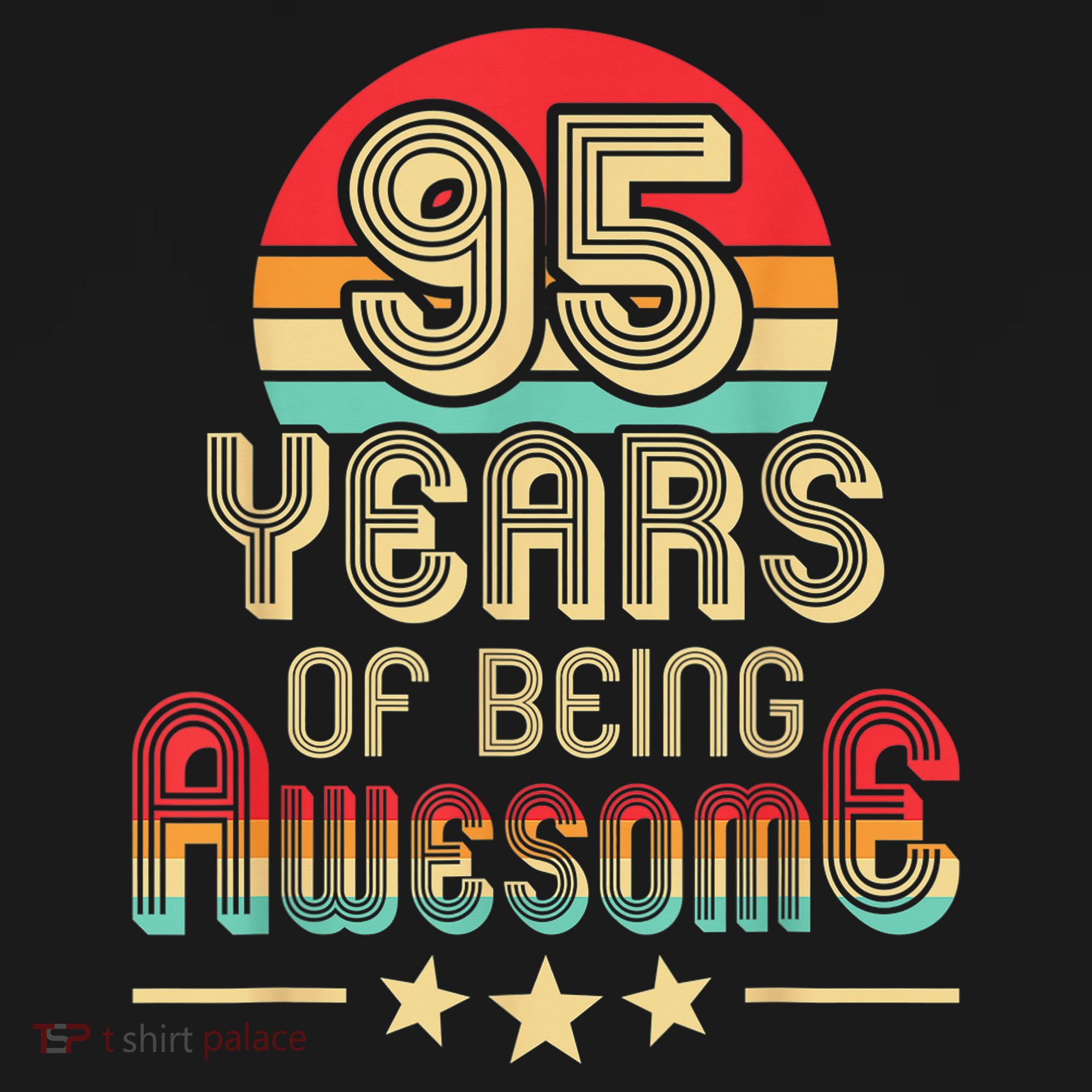 95 Years Of Being Awesome 95 Years Old 95th Birthday Retro Women's Tank Top