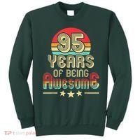 95 Years Of Being Awesome 95 Years Old 95th Birthday Retro Sweatshirt thumb 0