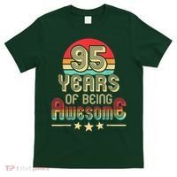 95 Years Of Being Awesome 95 Years Old 95th Birthday Retro T-Shirt thumb 0