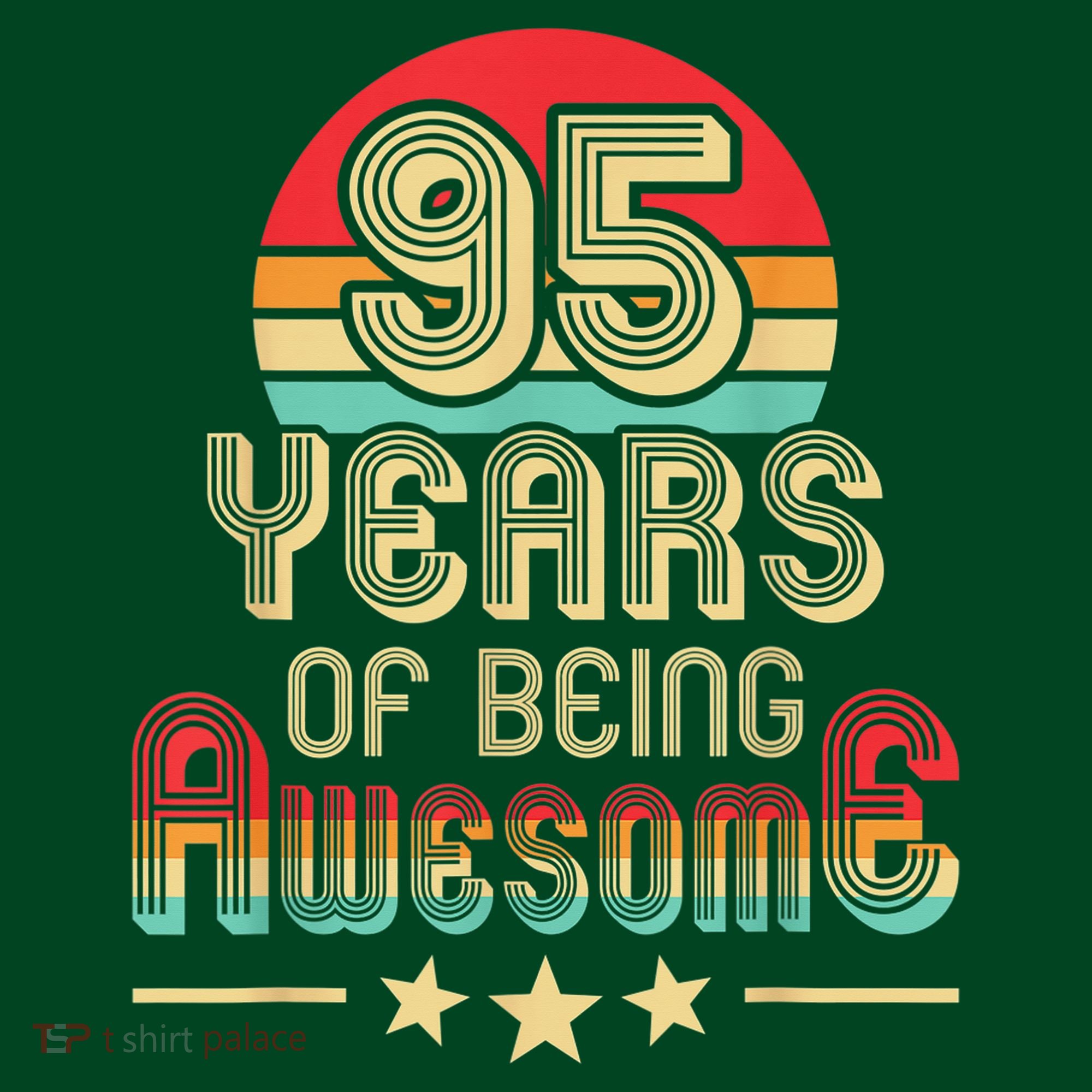 95 Years Of Being Awesome 95 Years Old 95th Birthday Retro Pajama Set