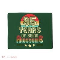 95 Years Of Being Awesome 95 Years Old 95th Birthday Retro Mousepad thumb 0