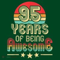 95 Years Of Being Awesome 95 Years Old 95th Birthday Retro Visor thumb 3