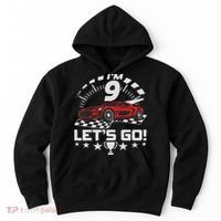 9 Year Old Race Car 9th Birthday Racing Racecar Hoodie thumb 0
