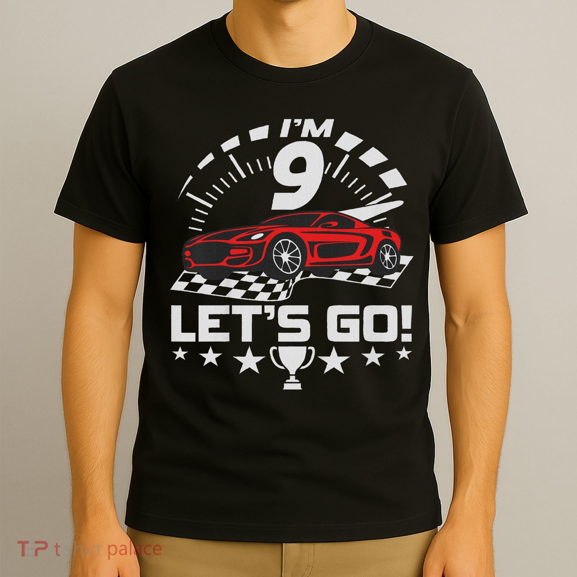 9 Year Old Race Car 9th Birthday Racing Racecar T-Shirt