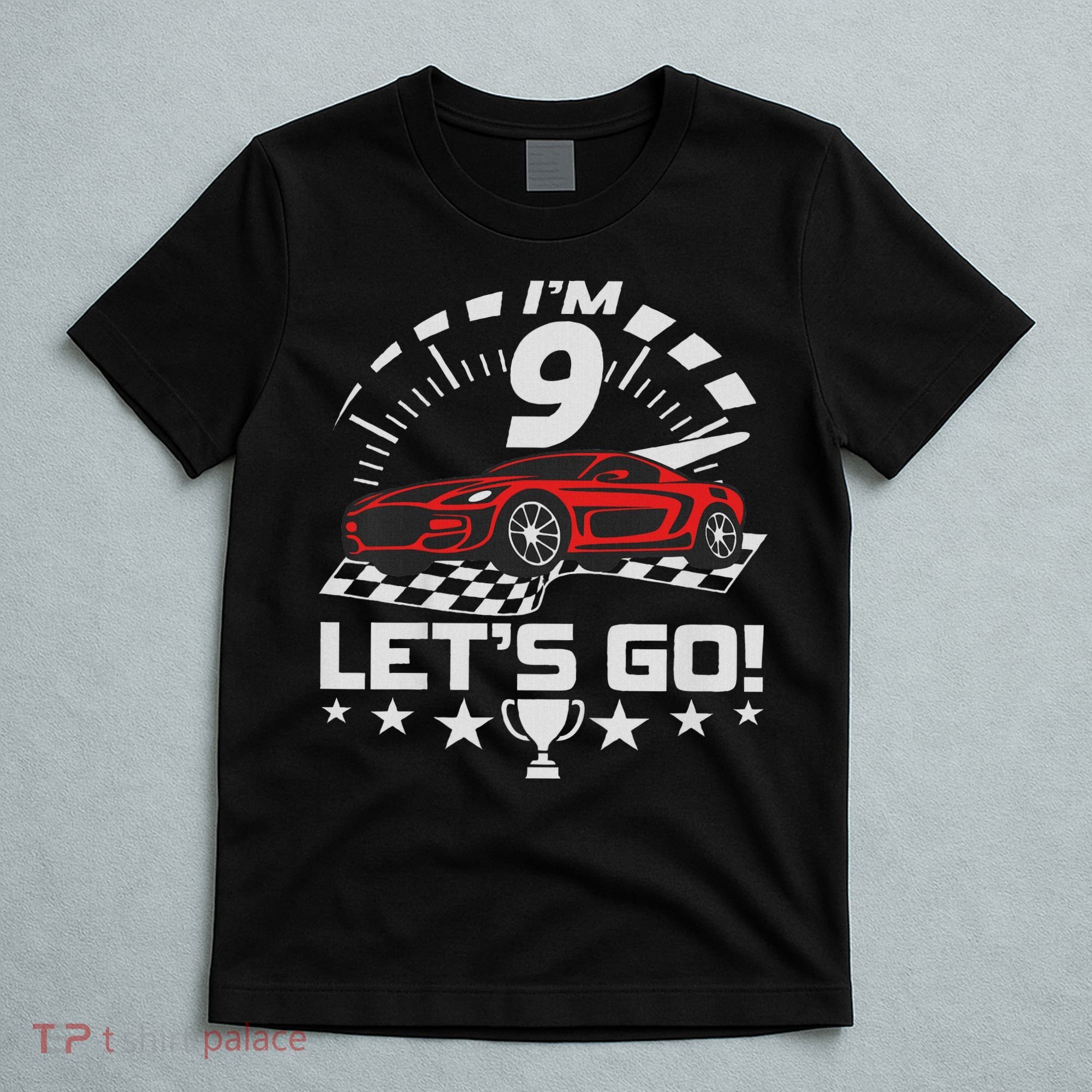 9 Year Old Race Car 9th Birthday Racing Racecar T-Shirt