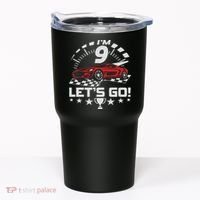 9 Year Old Race Car 9th Birthday Racing Racecar Tumbler thumb 0