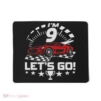 9 Year Old Race Car 9th Birthday Racing Racecar Mousepad thumb 0